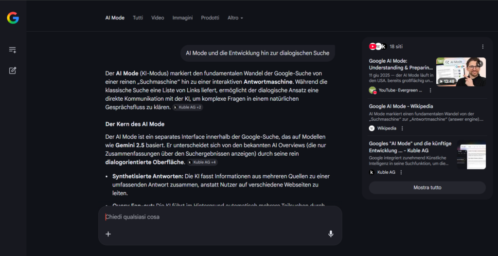 Von SEO zur generativen Suche: Was sich mit AI Overview und AI Mode verändert 2 Von SEO zur generativen Suche: Was sich mit AI Overview und AI Mode verändert | Screenshot 2026 04 08 121027 2